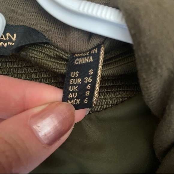 Olive Green Vest Draped Utility Style Moto Zip-Up Gorpcore Layer Size Small - Picture 8 of 11